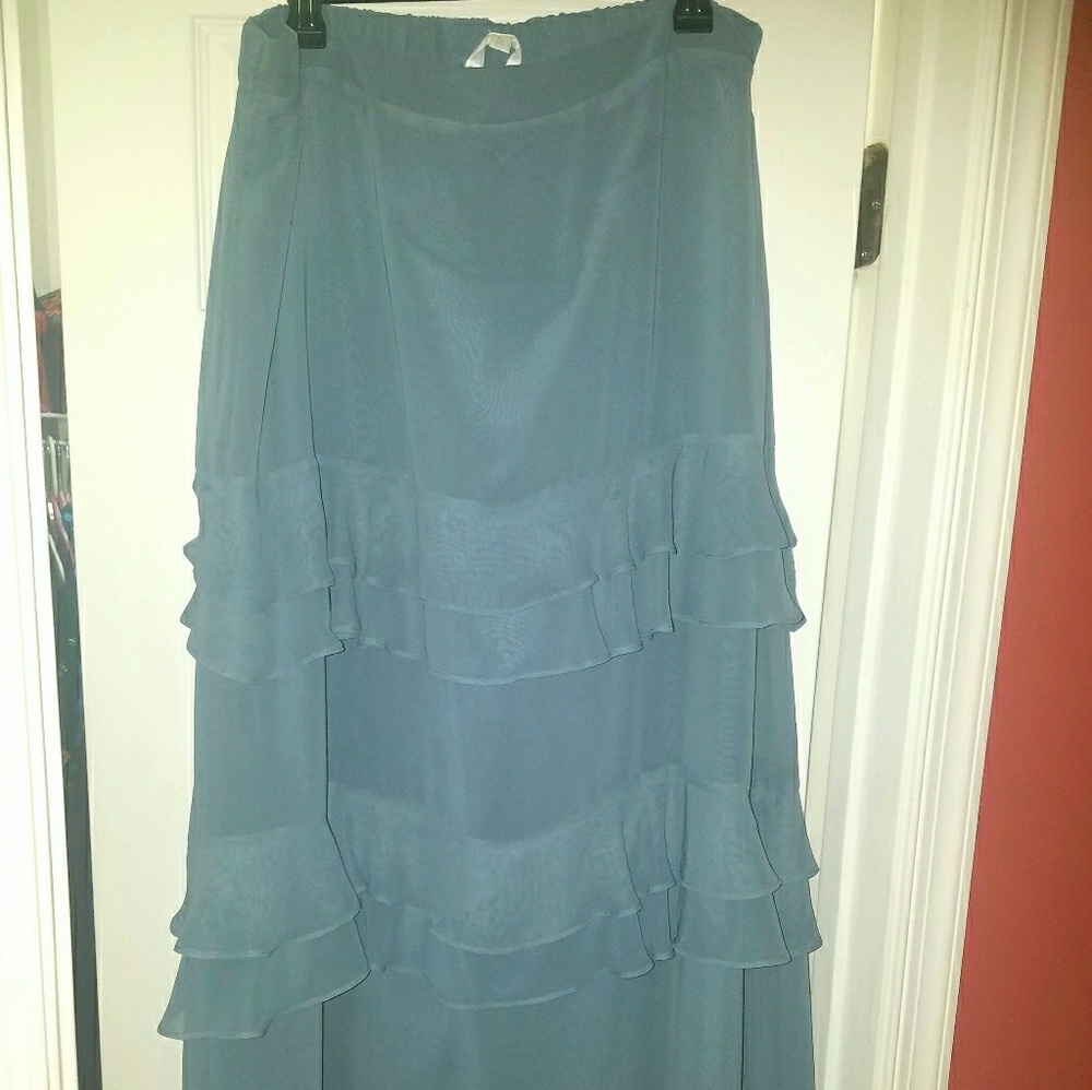 Lauren Conrad Teal Gray skirt XL